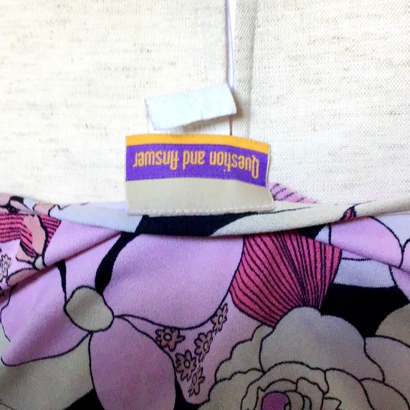 SOLD!! Sz L vintage floral mini wrap dress - Picture 4 of 4